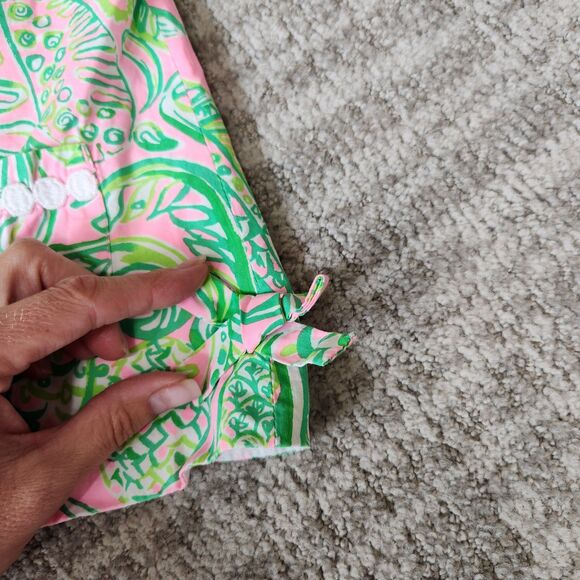 Lilly Pultizer baby girl's dress with bloomers pink green size 6-12 months - Picture 6 of 11